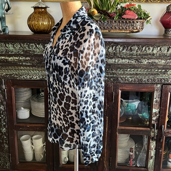 Pretty Semi-Sheer Top by Diane Von Furstenberg-sz4 - Picture 4 of 7